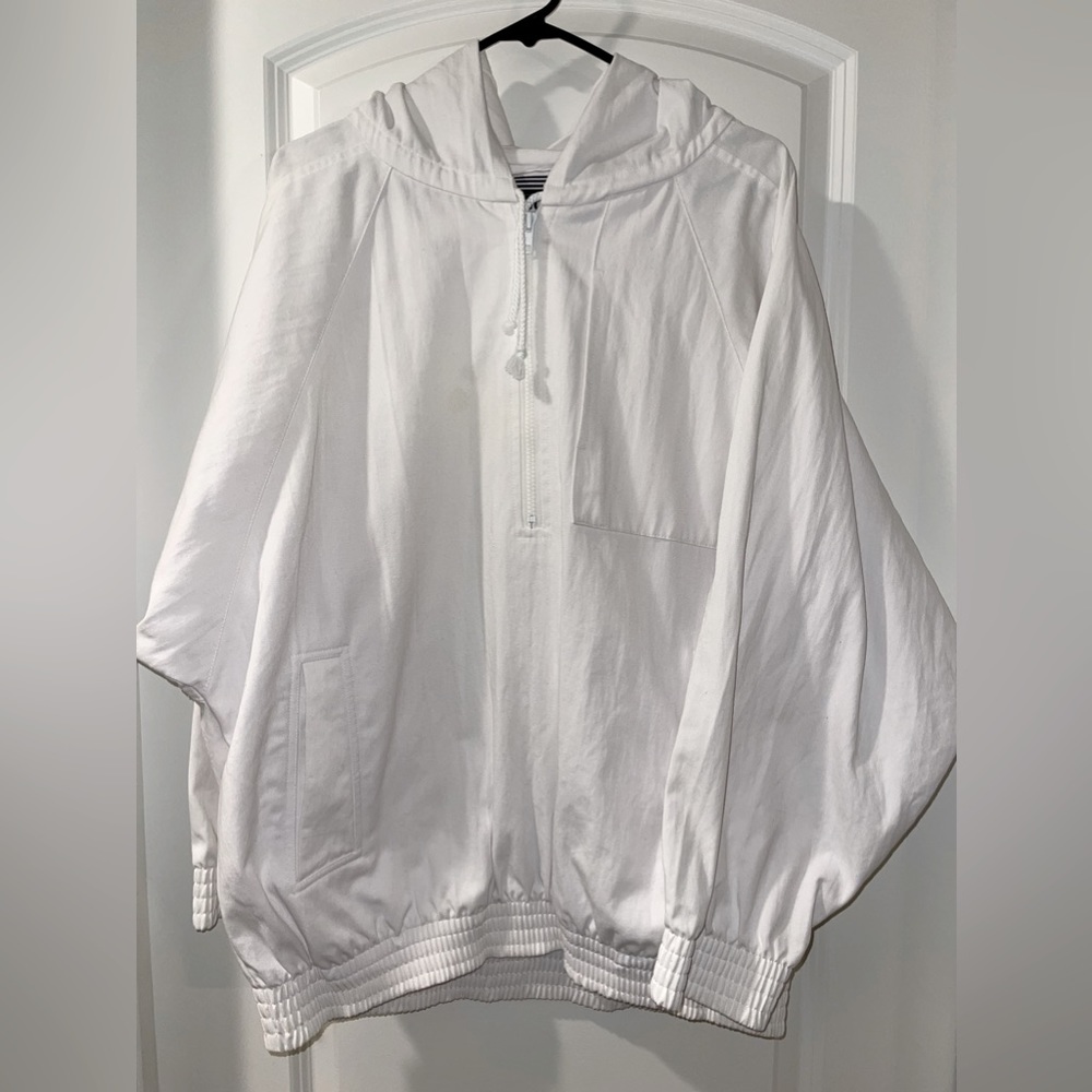 Vintage London Fog Londontown Men’s‎ Hooded 1/2 Zip White Pullover